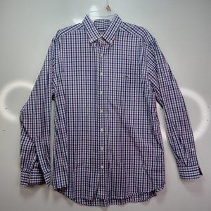 Vineyard Vines Button Down Shirt Men’s Size Large Long Sleeved Purple Plaid Slim